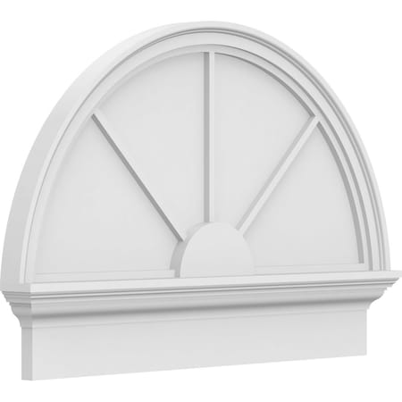 Ekena Millwork Half Round 3 Spoke Architectural Grade PVC Combination Pediment, 32"W x 22-3/4"H x 2-3/4"P PEDPC032X230HRO03